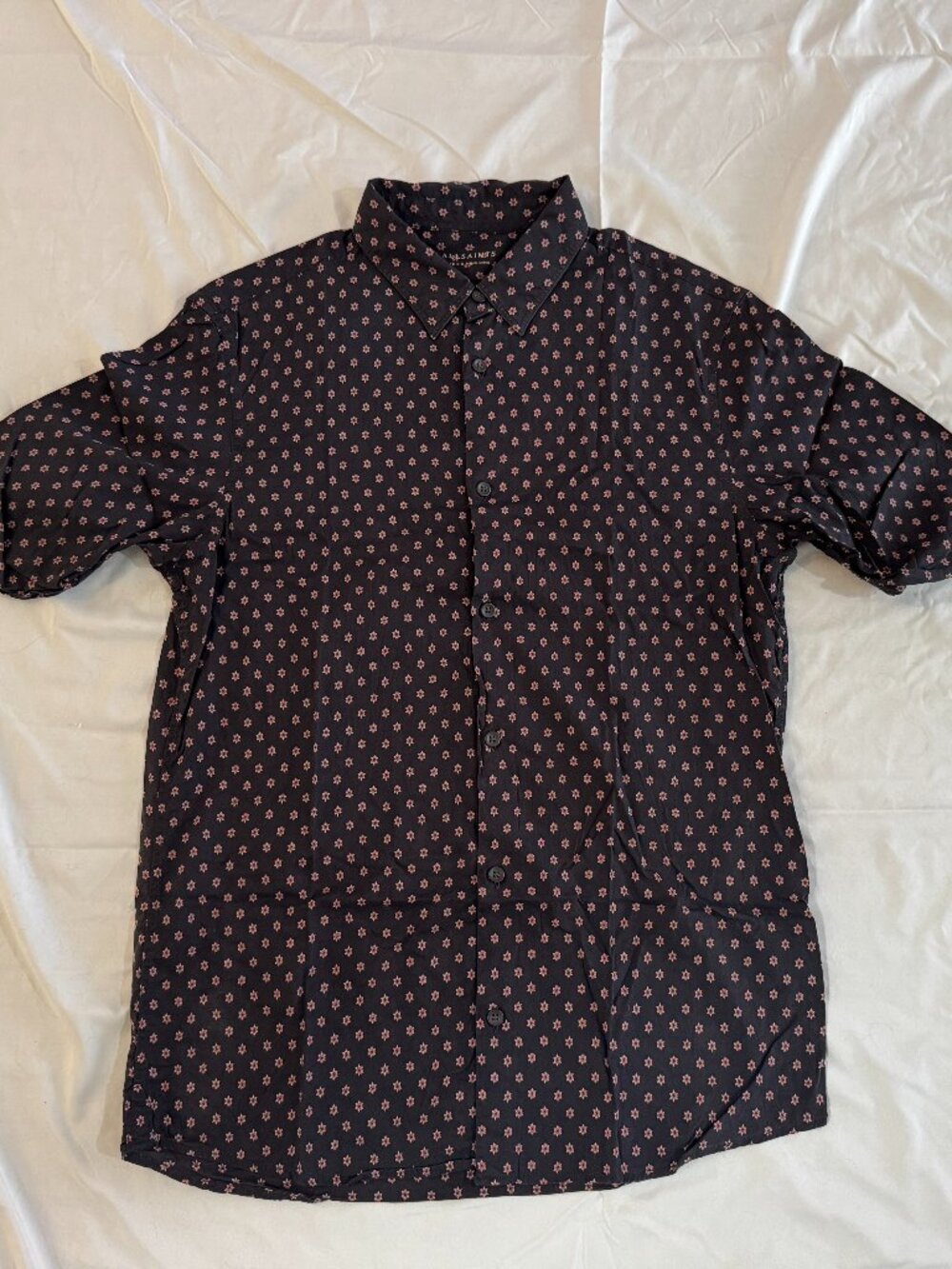 All Saints Kapow Short Sleeve Button Up Shirt